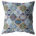 Palacedesigns 16 in. Trellis Indoor & Outdoor Zippered Throw Pillow Orange & Blue PA3685282